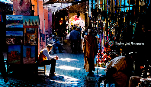 Seller in a Moroccan Souk